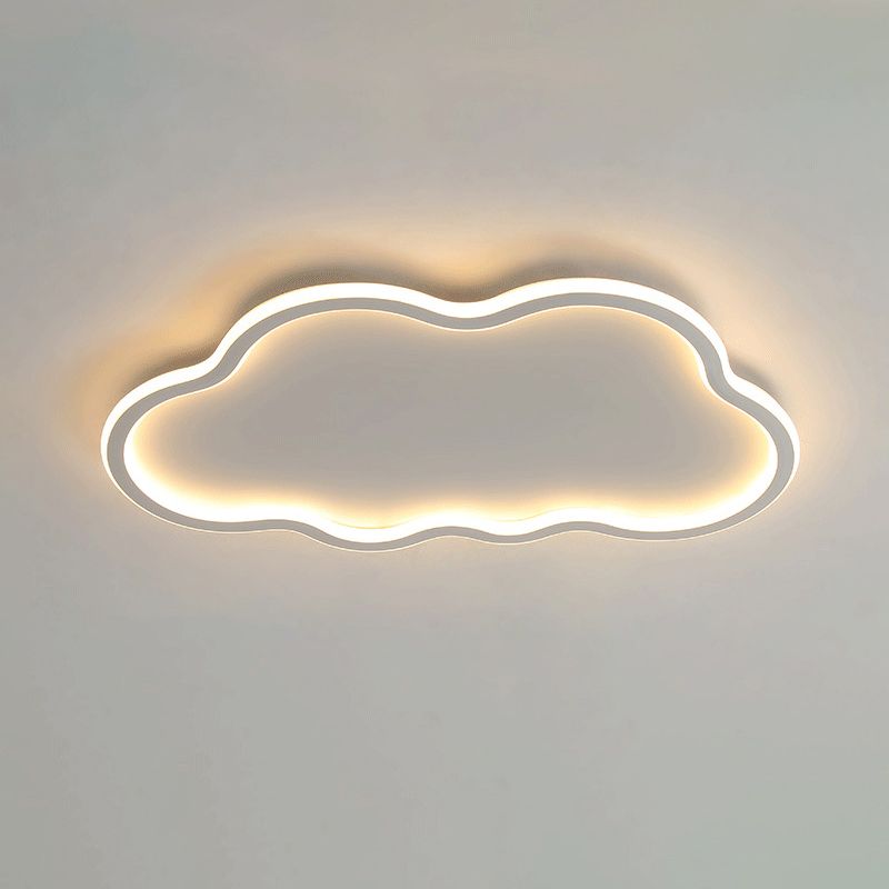 Modern Simplicity LED Flush Mount Silicone Cloud Shape Ceiling Light for Bedroom