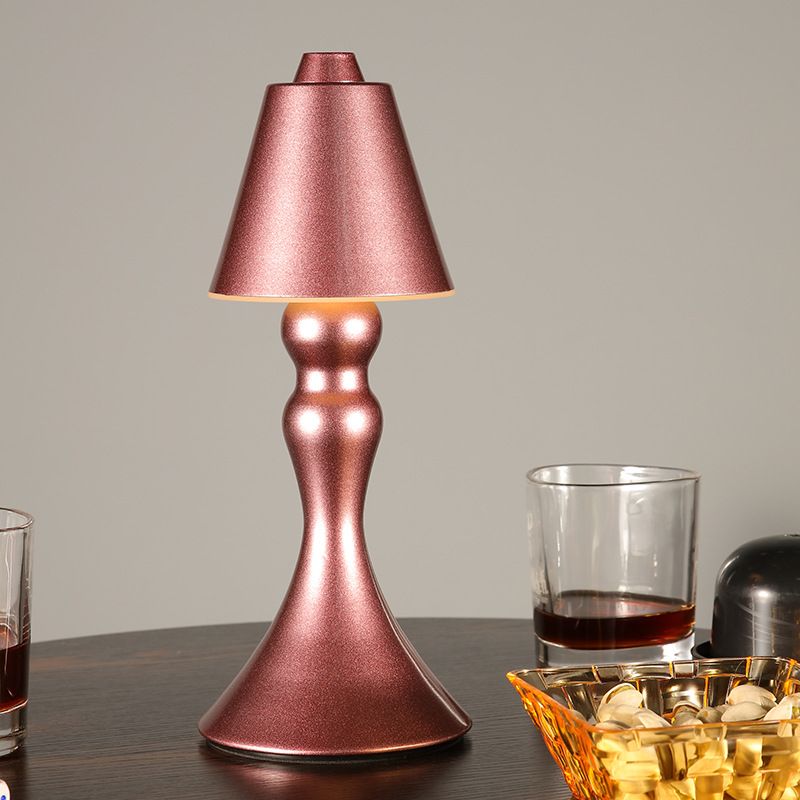 Cone 1-Light Table Light with USB Port Modern Creative Table Lamp for Bar