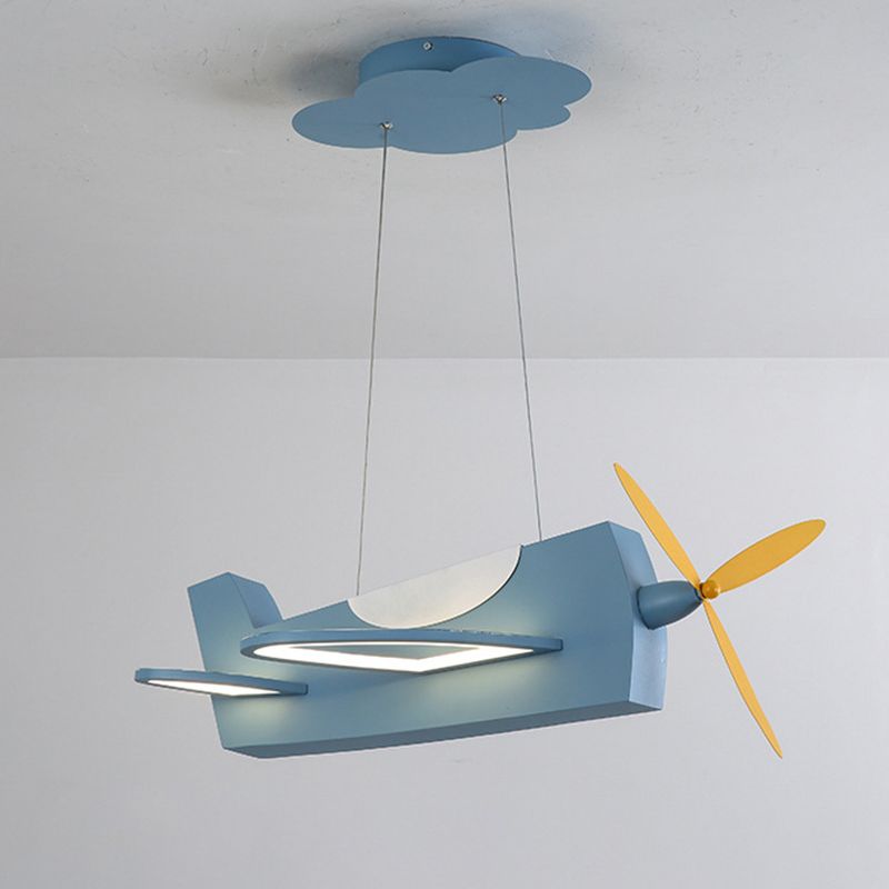 Éclairage pendentif en classe Plane d'hélice Metal Creative Kids LED Chandelier Light