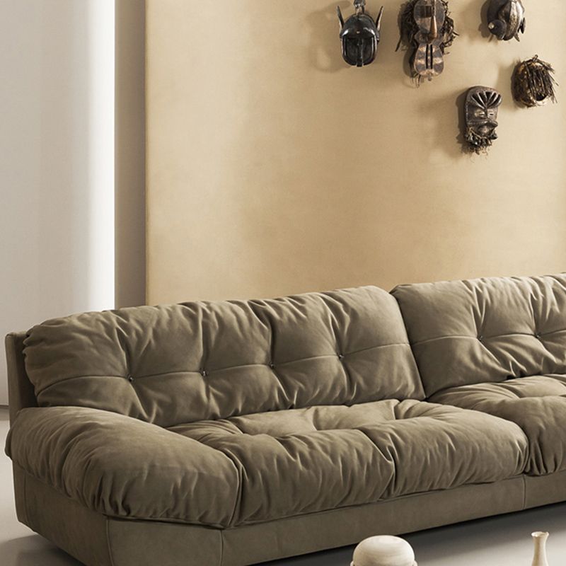 Living Room Armless Standard Sofa Scandinavian Tufted Back Couch