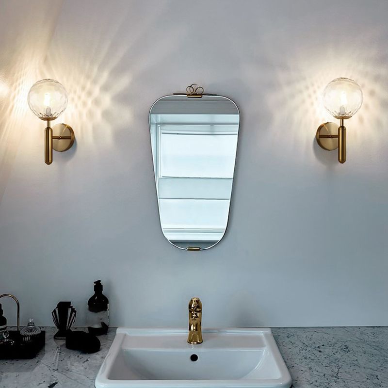 Industrial Glass Vanity Light Household Wall Light Sconce for Washroom