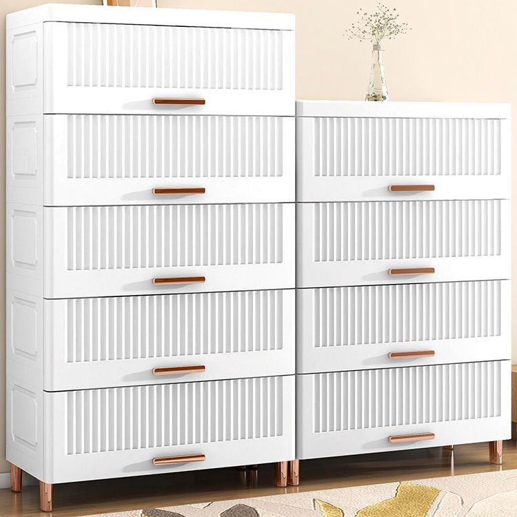 Scandinavian Plastic Vertical Baby Dresser with Drawers for Bedroom