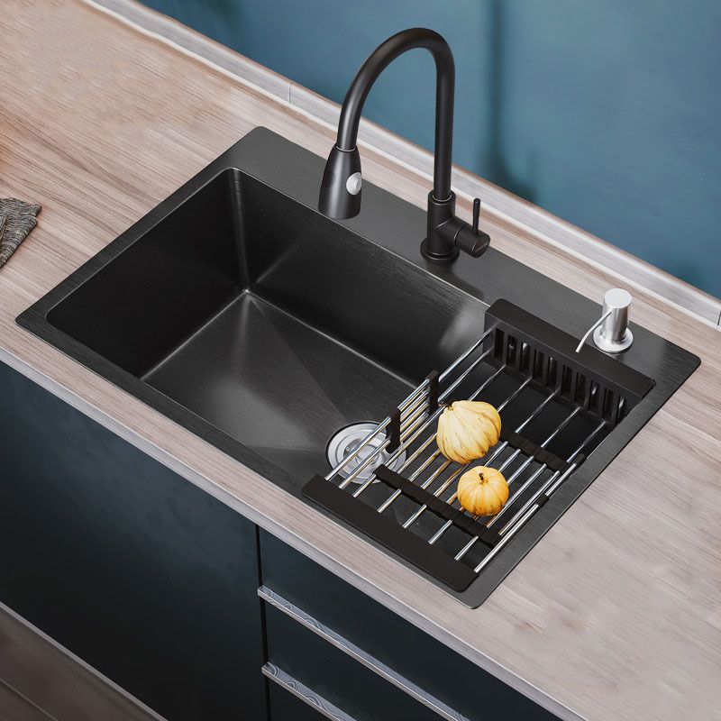 Modern Bar Sink Stainless Steel with Faucet and Soap Dispenser Kitchen Sink