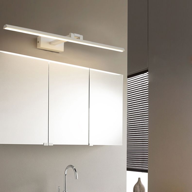 Metal Shade Linear Swing Arm Lights Malled Flexion de montura de pared de 1 cabeza en blanco