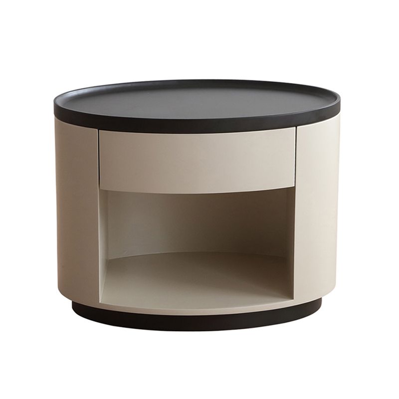 Modern Bed Nightstand Faux Wood Accent Table Nightstand for Bedroom