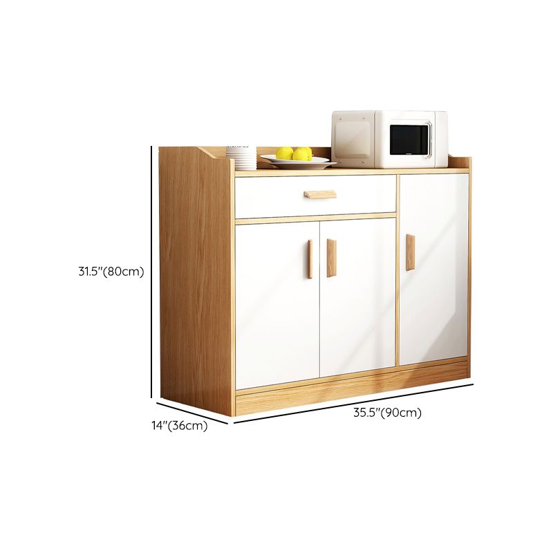 Modern Style Dining Server Engineered Wood Server with Drawers and Storage