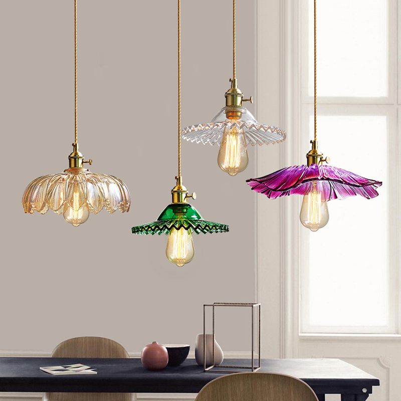 Modern Style Pendant Lighting Glass 1 Light Pendant Light for Bedroom