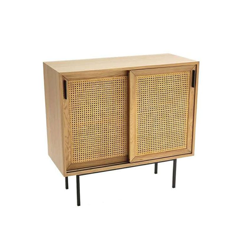 Modern & Contemporary Cabinet Square Accent Cabinet with Bar Pulls