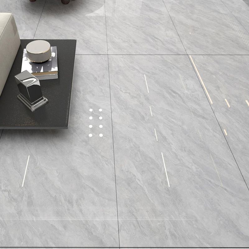 Modern Rectangle White Singular Tile Marble Floor and Wall for Bathroom