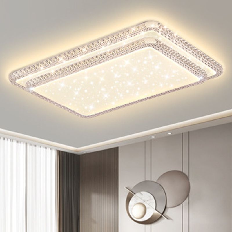 Contemporary Ceiling Light Multi-Layer LED Flush Mount Light for Living Room