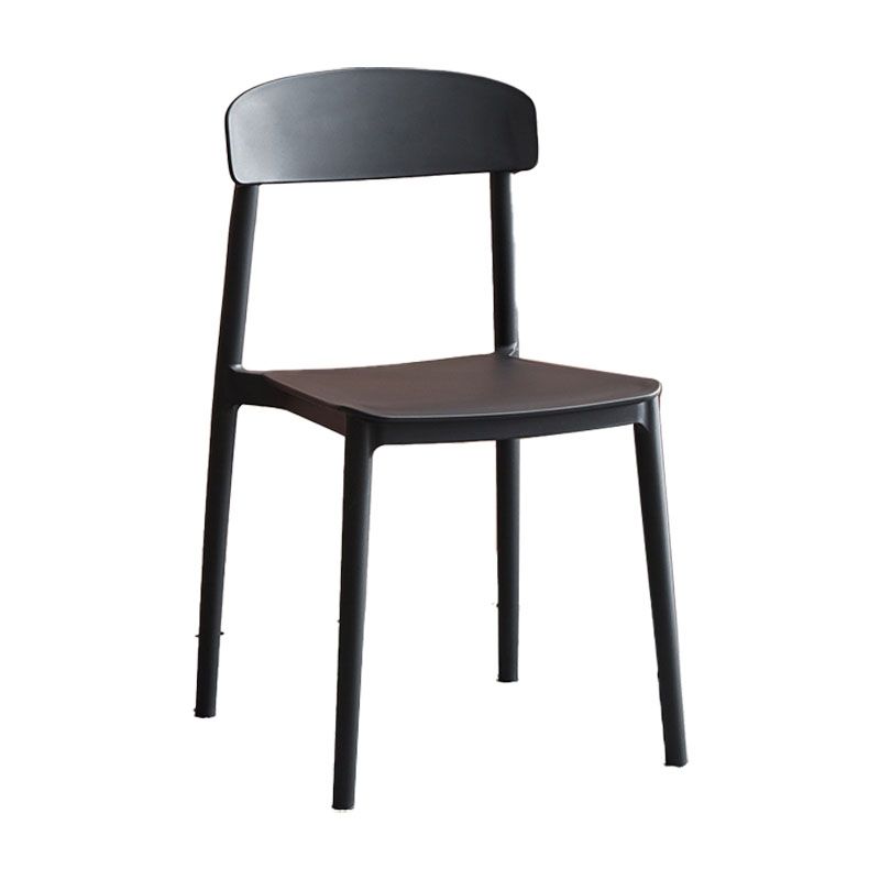 Modern Stackable Plastic Chair Open Back Dining Side Chair for Dining Room