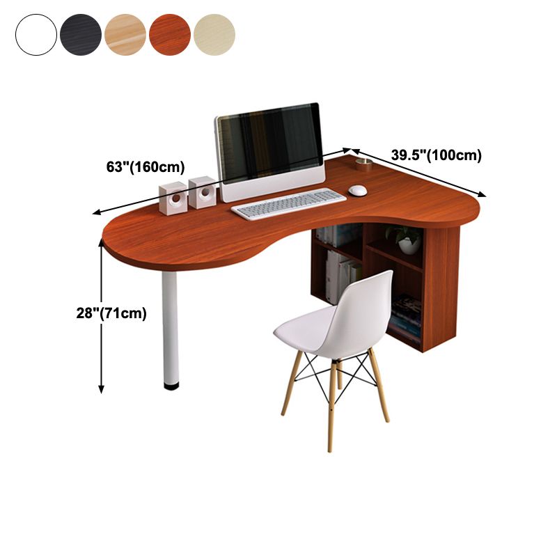 Modern Artificial Wood Desk Home Office Writing Desk with Hutch