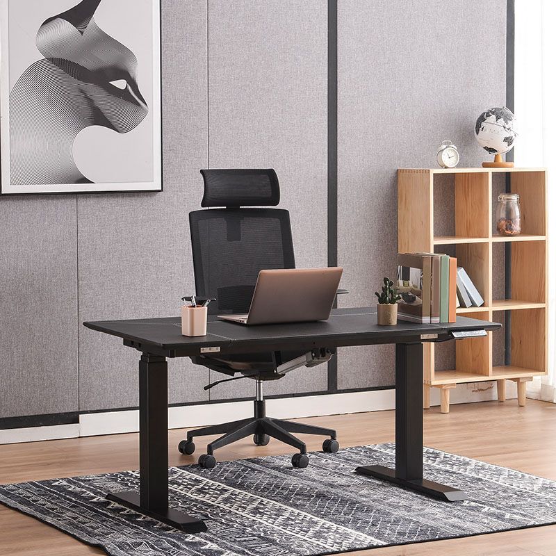 Rectangular Shaped Folding Writing Desk with Metal Legs in White/Black