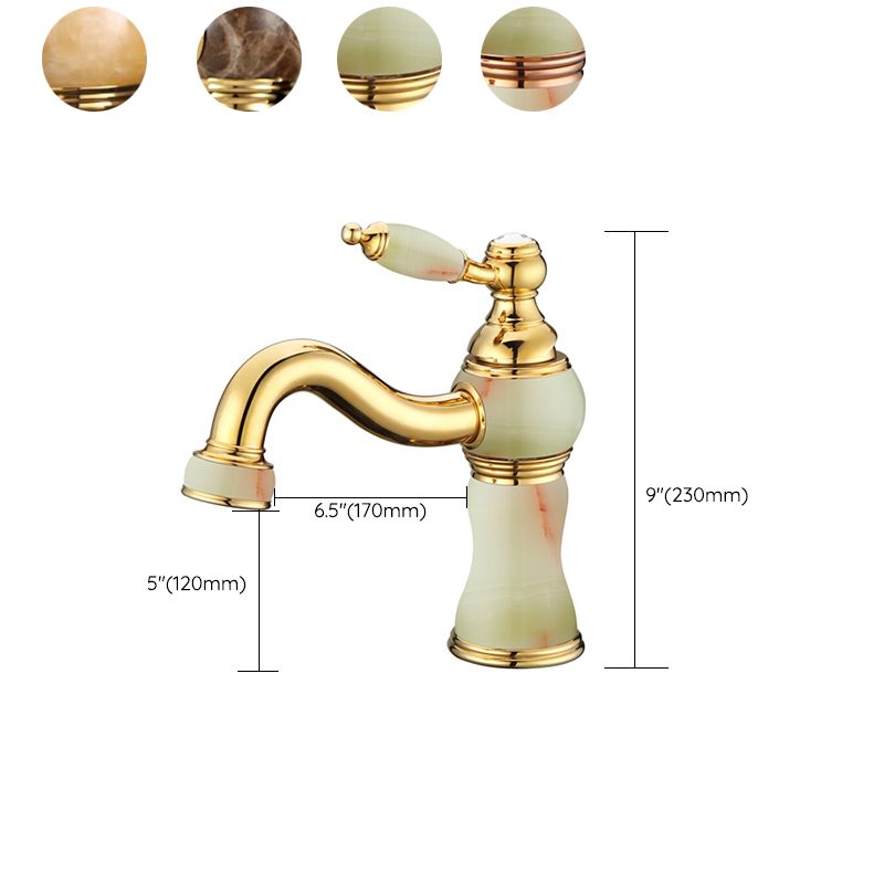 Traditional Centerset Faucet Knob Handle Low Arc Solid Brass Faucet