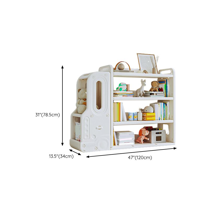 Contemporary Open Back Standard Kids Bookcase Plastic Standard Bookcase