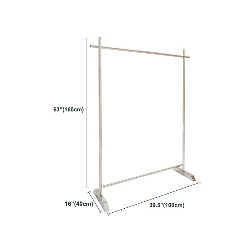 Industrial Metal Hallstand Hanging Rail Entryway Kit in Silver