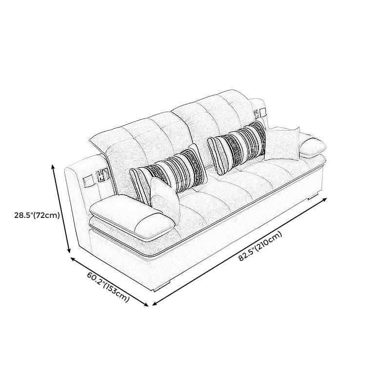 Removable Cushions Pillow Top Arm Sofa/Sectional with Slipcovered and Storage