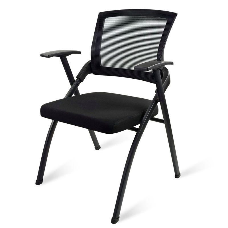 Mesh Mid Back Conference Chair Modern Style Fixed Arms Office Chair