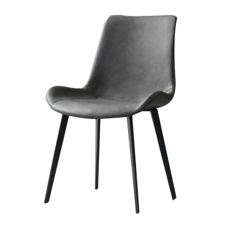 Contemporary Chair Armless Chair for Kitchen with Metal Legs