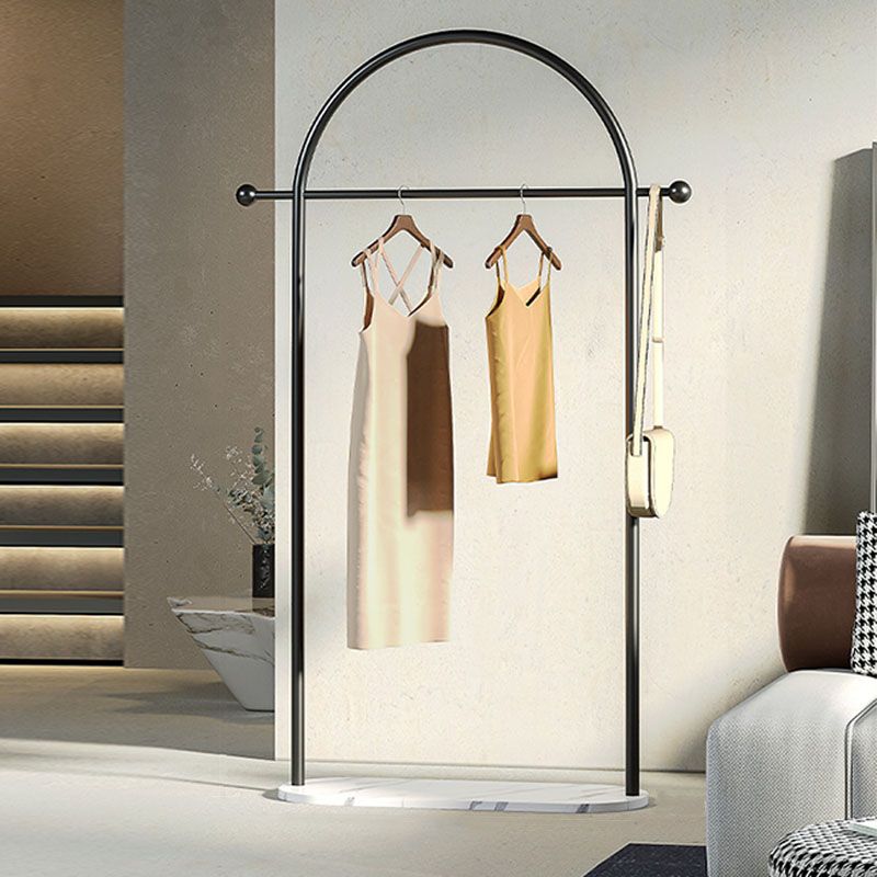 Basic Metal Coat Hanger Marble Bottom Hooks Coat Rack for Living Room