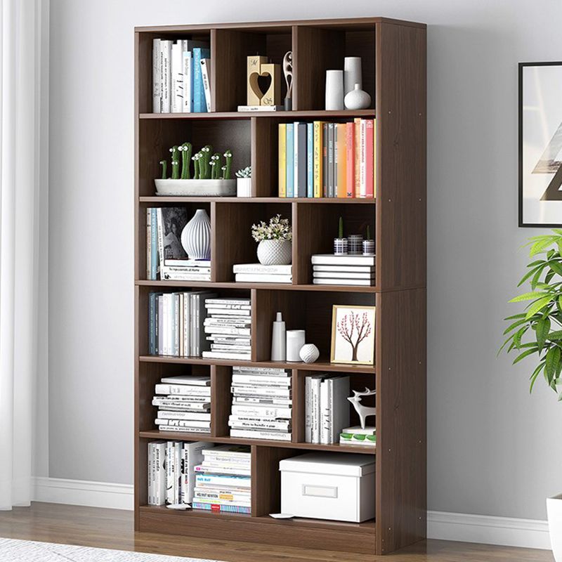 Modern Vertical Standard Bookcase Manufactured Wood Bookshelf for Home