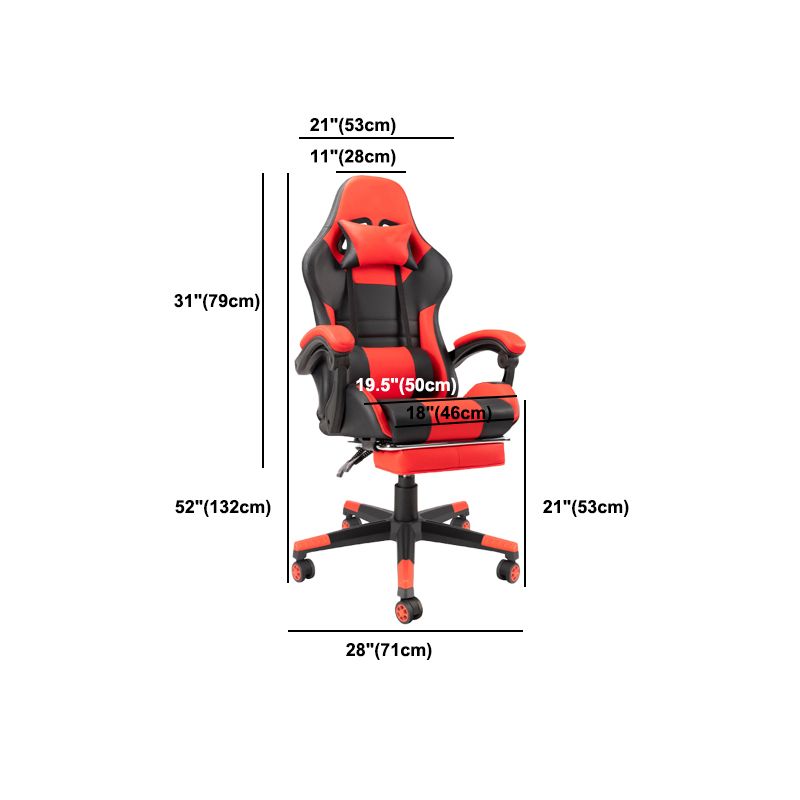 Modern Desk Chair Lether Gaming Chair High-Back Chair with Wheels