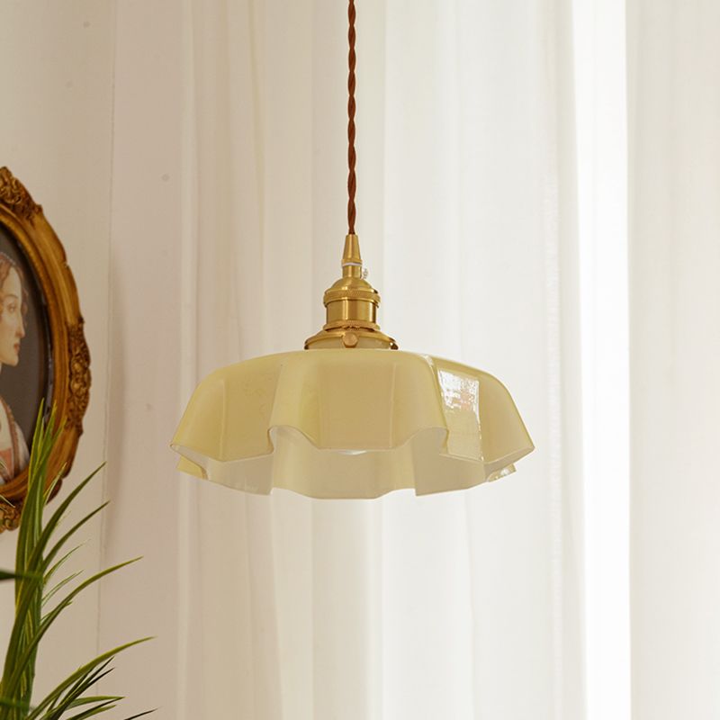 Glazen industriële hanglamp 1-licht hangend plafondlicht voor eetkamer