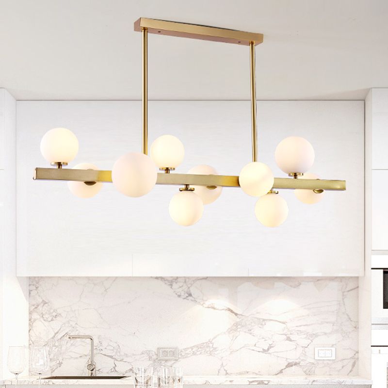 Modern Style Bubble Island Chandelier Lights Multi Lights Pendant Light Fixtures in White