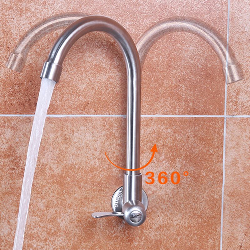 Modern Faucets 1-Handle and 1-Hole Single Level Stainless Steel Bar Faucet