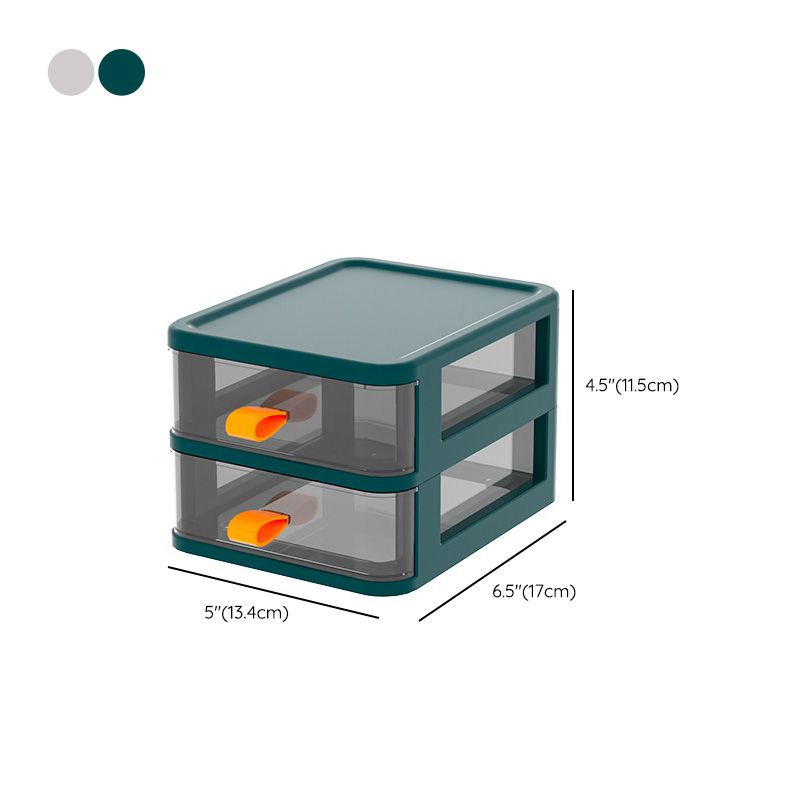 Transparent Filing Cabinet Plastic Vertical Home and Office File Cabinet with Drawers