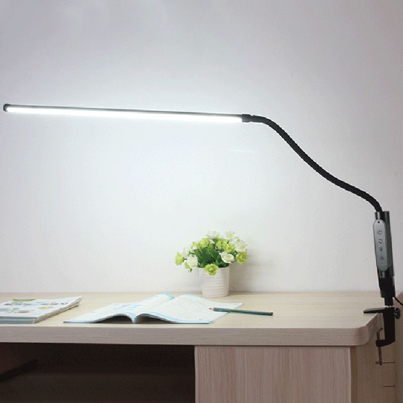 Modern Style Linear Night Table Lamp Metal Single Light Table Light