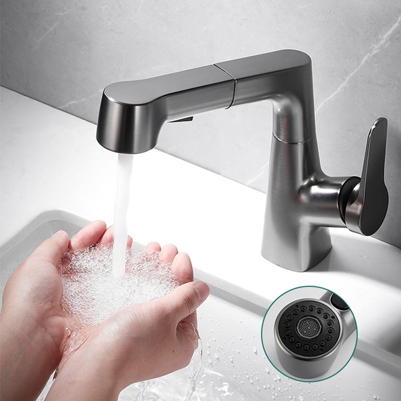 Pull-out Vessel Faucet Contemporary Sink Faucet with One Lever Handle