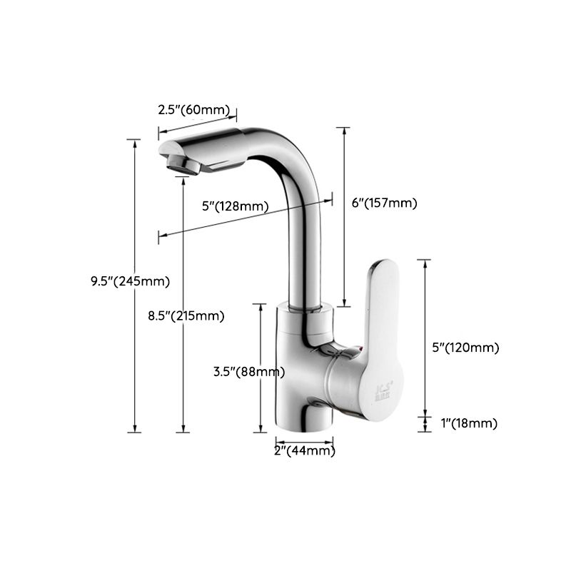 Modern Bathroom Faucet Brass Lever Handle Washroom Tub Faucet