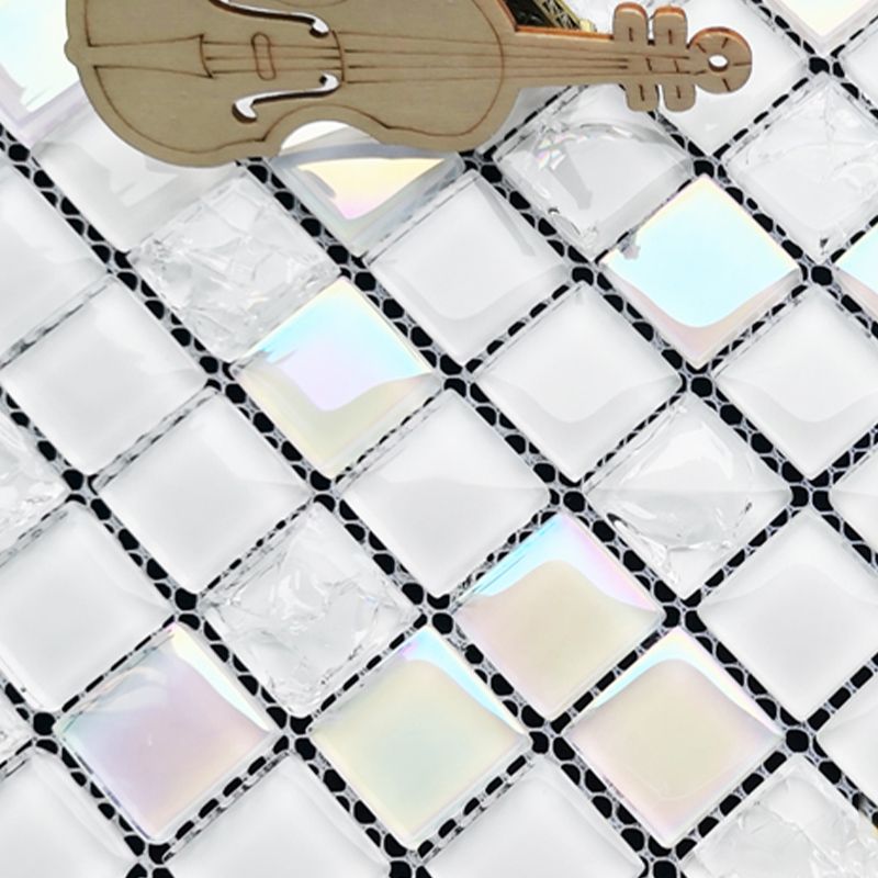 Glass Mosaic Tile Contemporary High Gloss Mosaic Tile with Square Shape