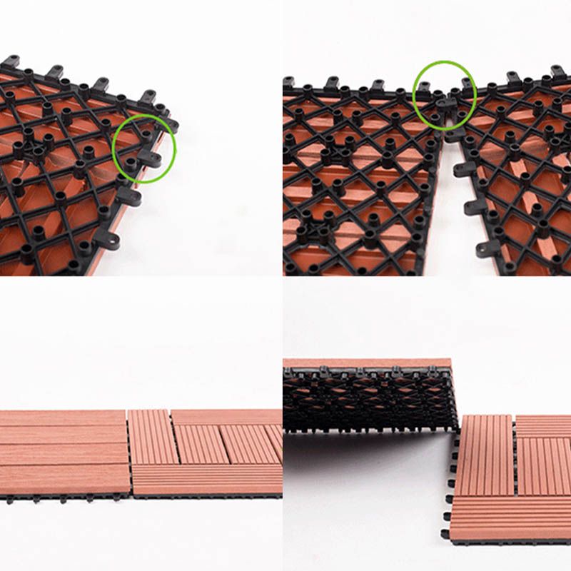 Modern Outdoor Patio Water Resistant Interlocking Composite Floor Tiles