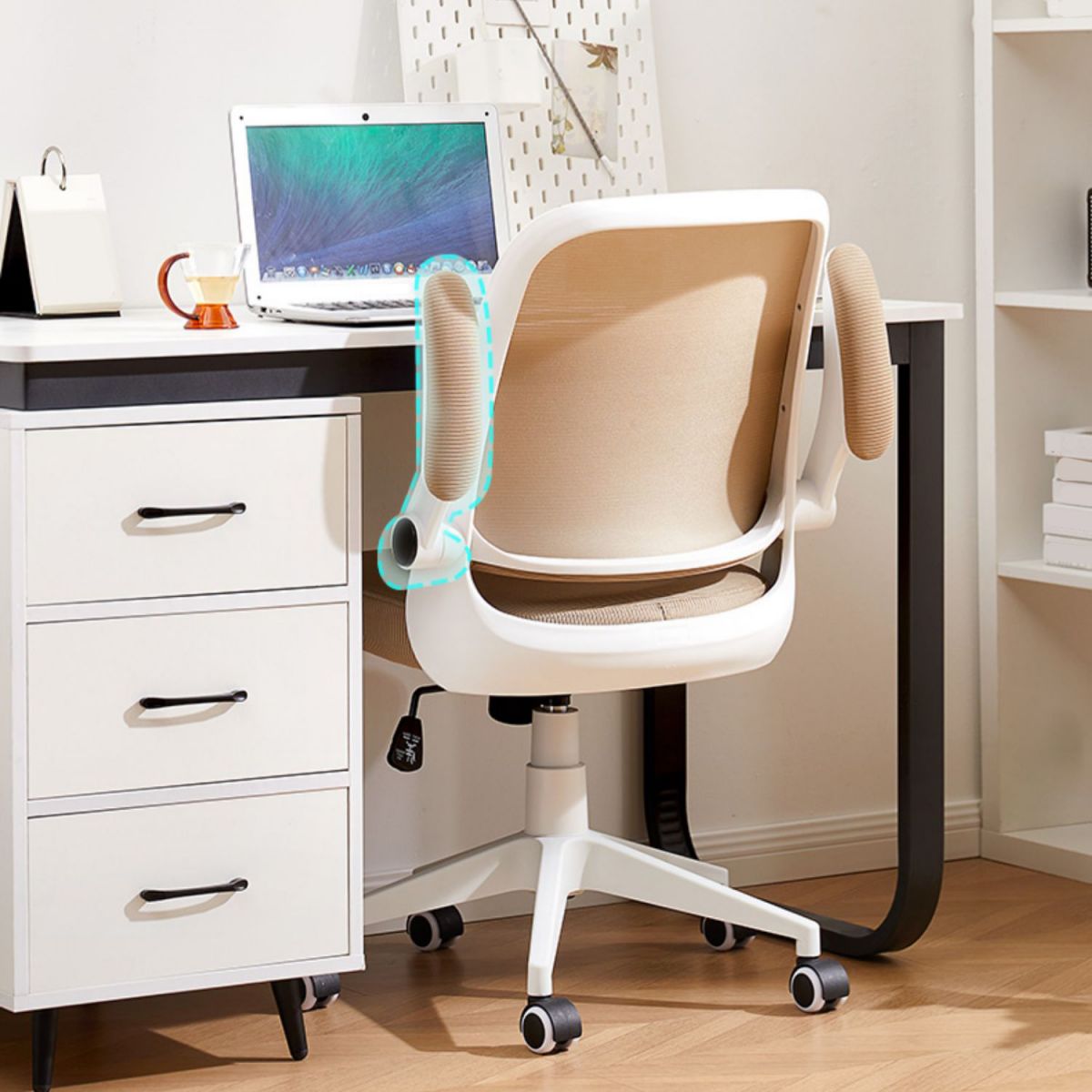 Modern Removable Arms Chair Tilt Mechanism No Distressing Ergonomic Desk Chair