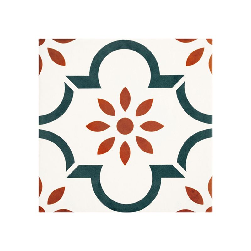 Modern Style Waterproof Floor Tile Moroccan Pattern Straight Edge Square Floor Tile