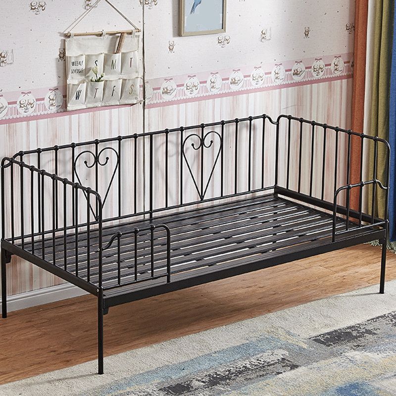 Contemporary Metal Headboard with Footboard Mattress Princess Bed