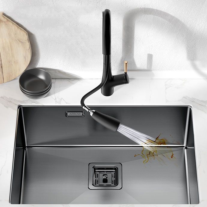 Modern Style Kitchen Sink Noise-cancelling Design Stainless Steel Kitchen Sink