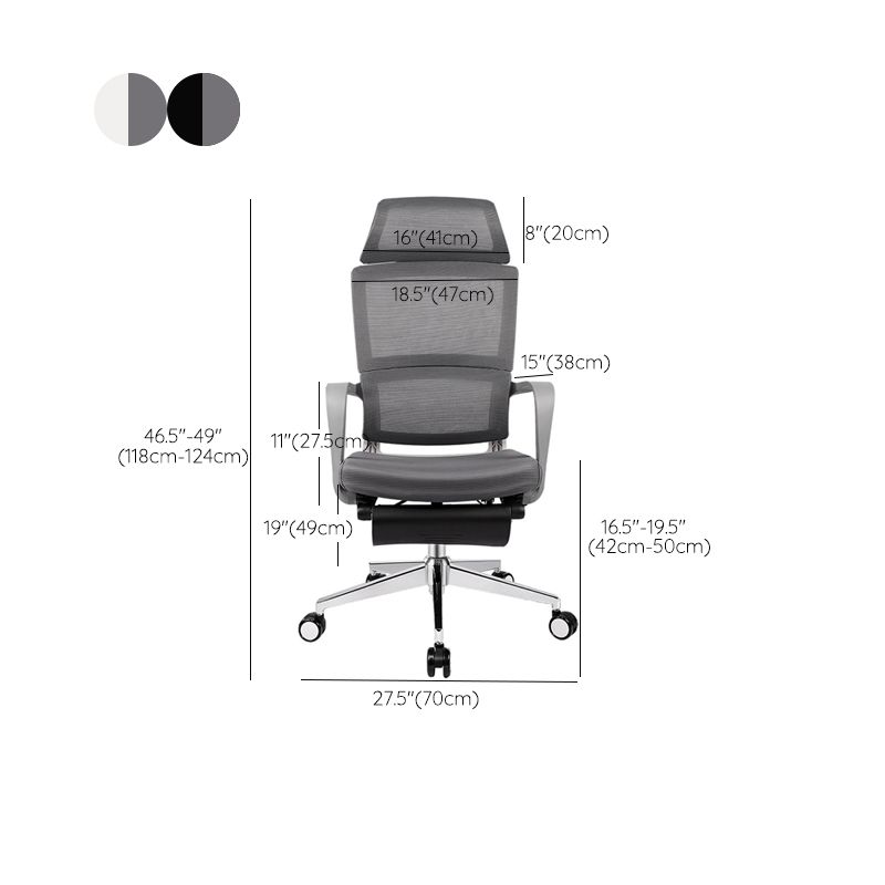 Fixed Arms Chair Modern Adjustable Seat Height Office Chair with Wheels