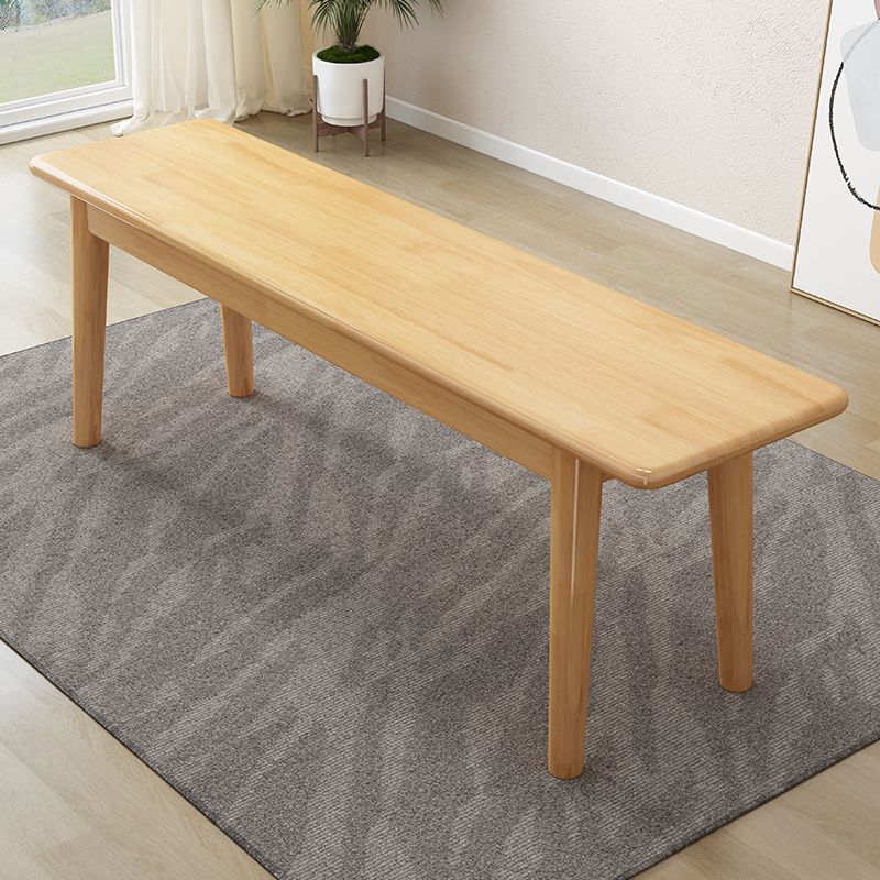 11.7-inch Width Mid-Century Modern Bench Rectangle Solid Color Seating Bench