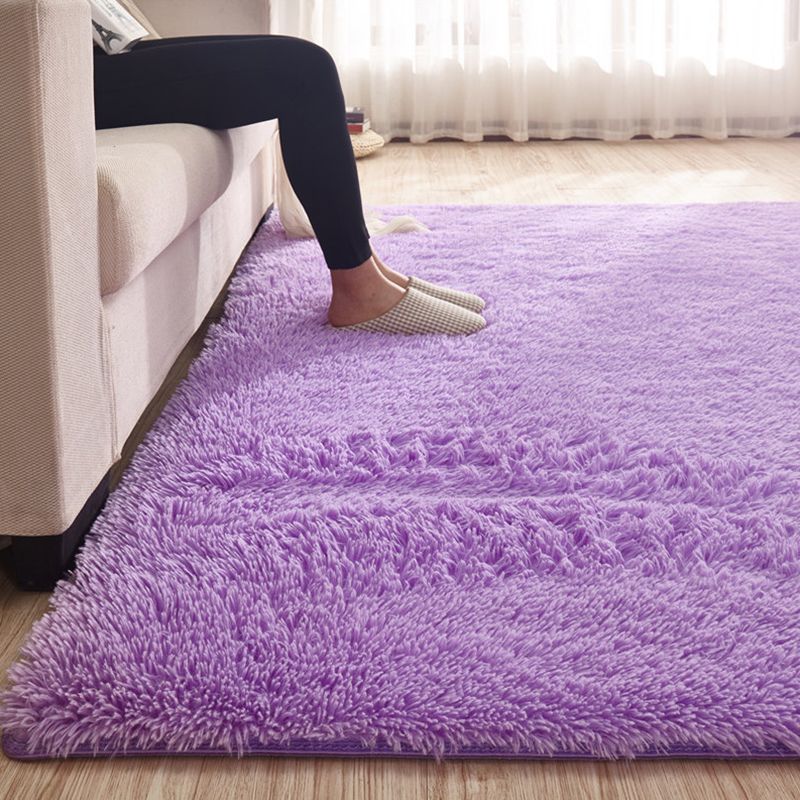 Classic Solid Color Rug Multi Colored Modern Area Carpet Faux Wool Easy Care Rug for Home