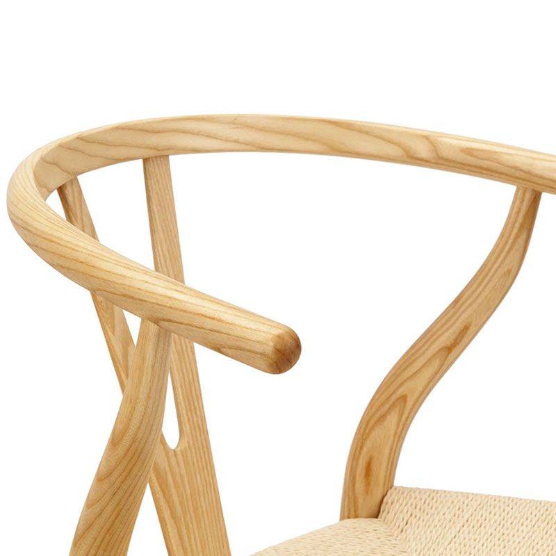 Contemporary Wood Dining Chair Side Chair in Matte Finish for Brasserie