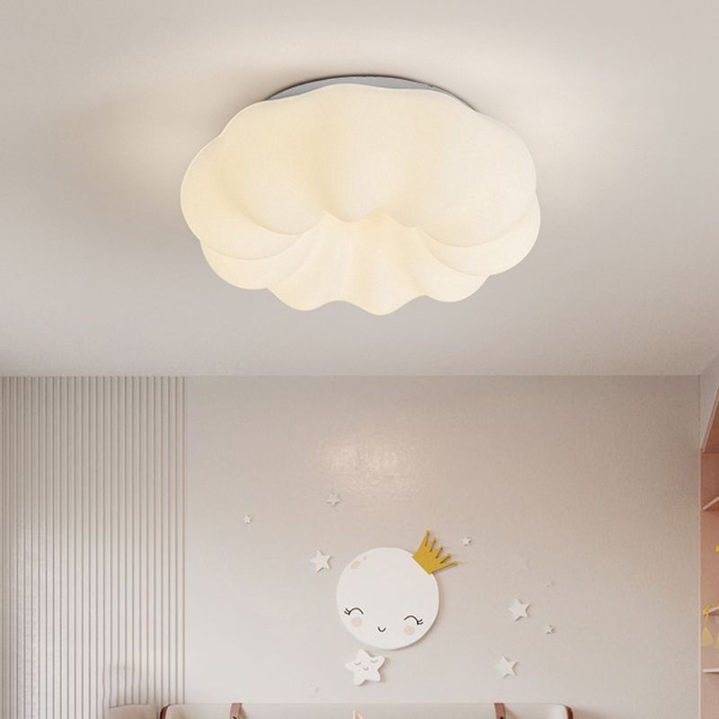 Modern White Ceiling Light LED Ceiling Mount Light with Acrylic Shade for Living Room