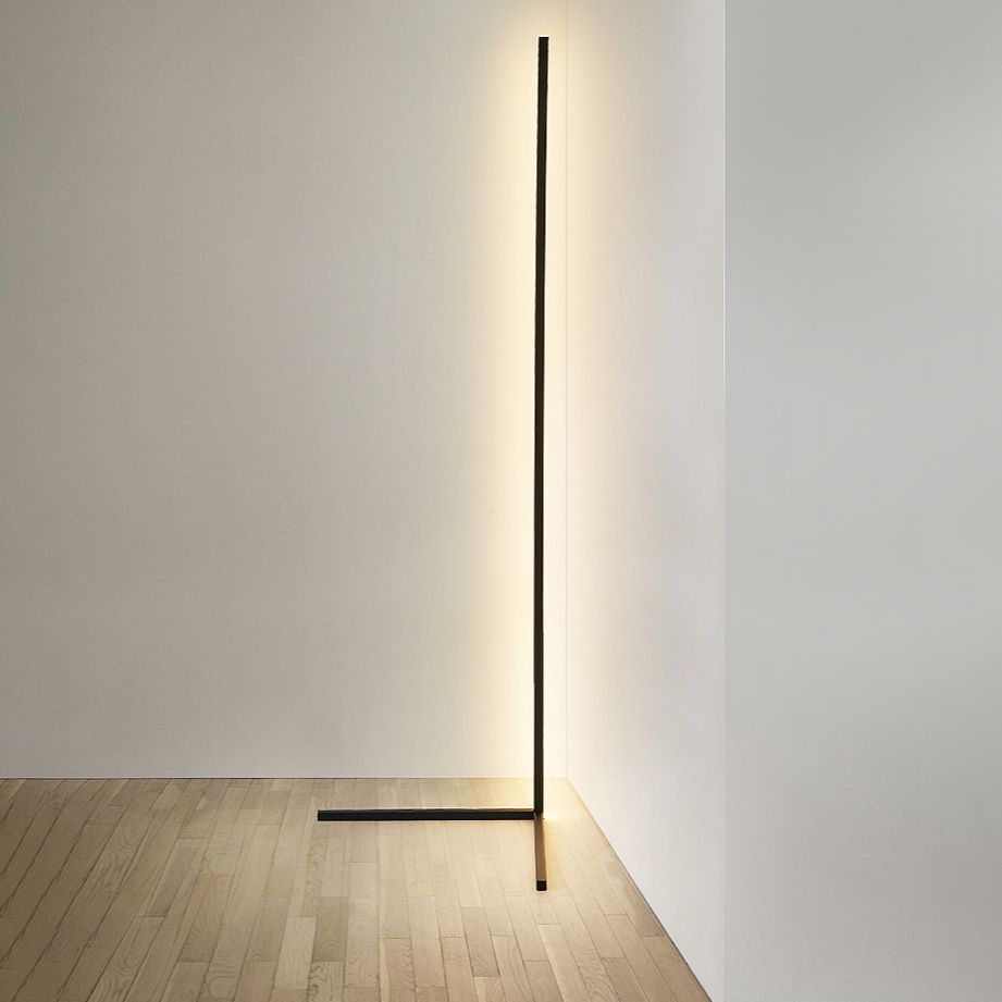 Simplicity Aluminum Floor Reading Lamp Linear 1-Light LED Floor Lamp for Living Room