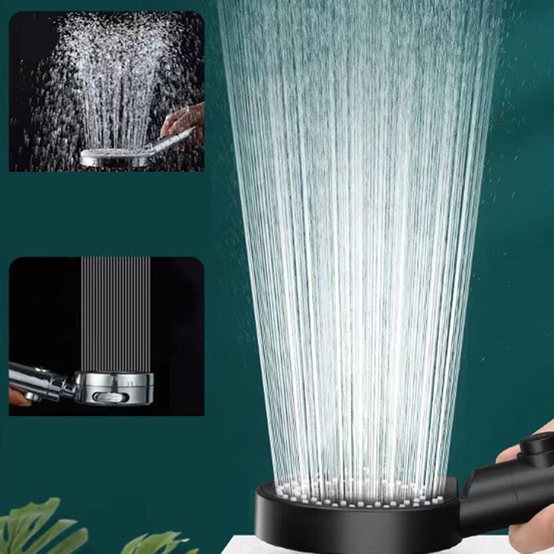 Round Handheld Shower Head Plastic Adjustable Spray Pattern Spray Head for Home