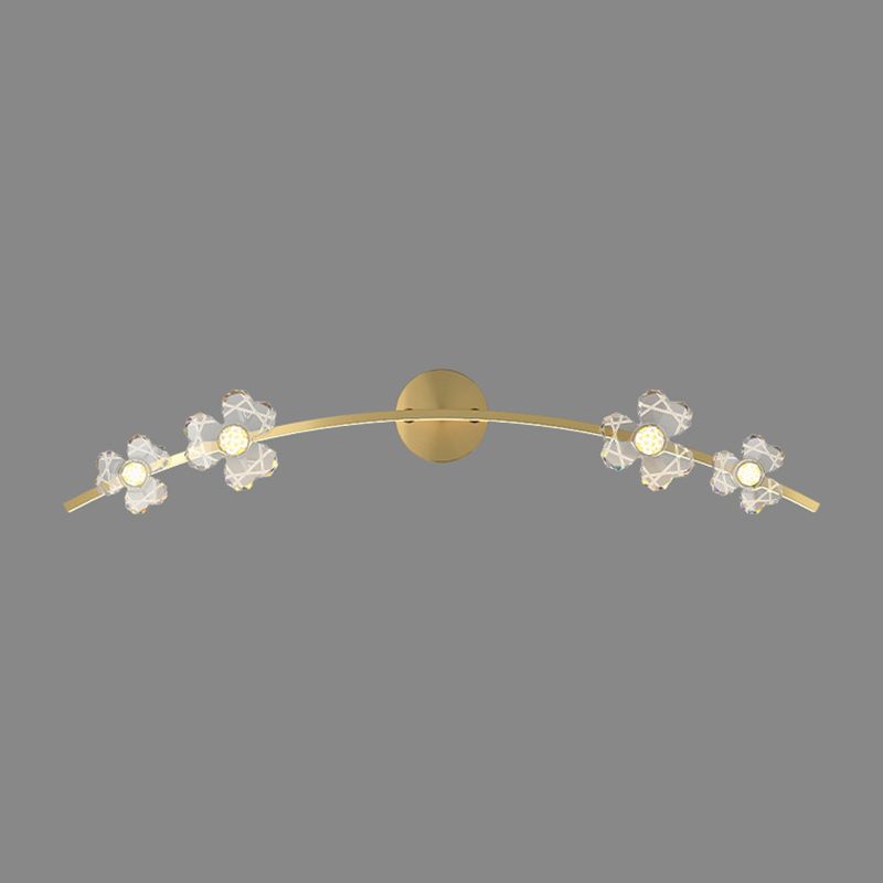 Ultra-Contemporary Vanity Lights Brass LED Wall Light Fixtures for Bathroom