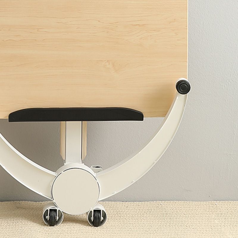 Wood and Metal Desk Adjustable Kids Desk with Casters Ergonomic Child Desk