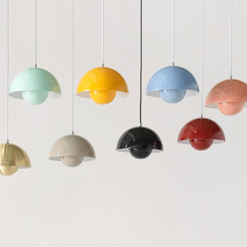 Round Shape Metal Hanging Light Modern 1 Light Hanging Light Mount Fixture