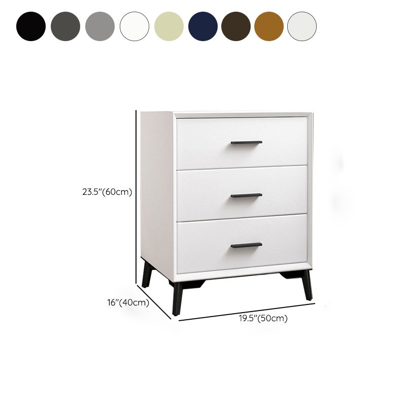 Modern Pine Night Table Drawer Storage Nightstand with Legs for Bedroom